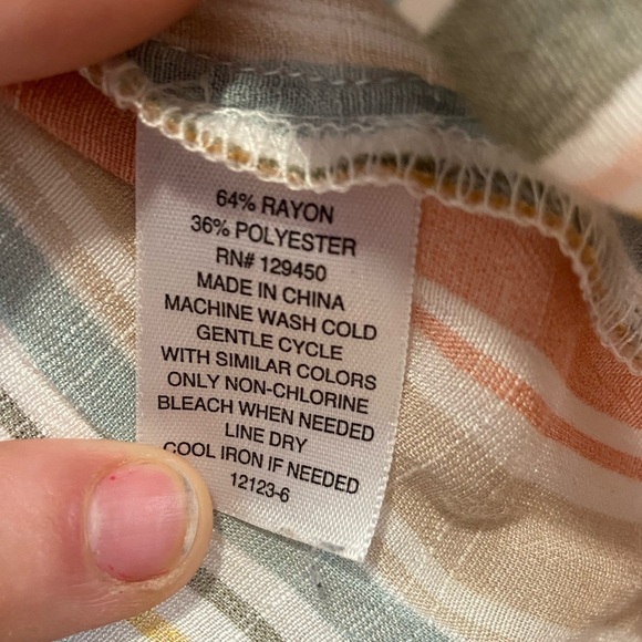 Fun Fred David multicolored striped blouse Medium - Picture 4 of 4